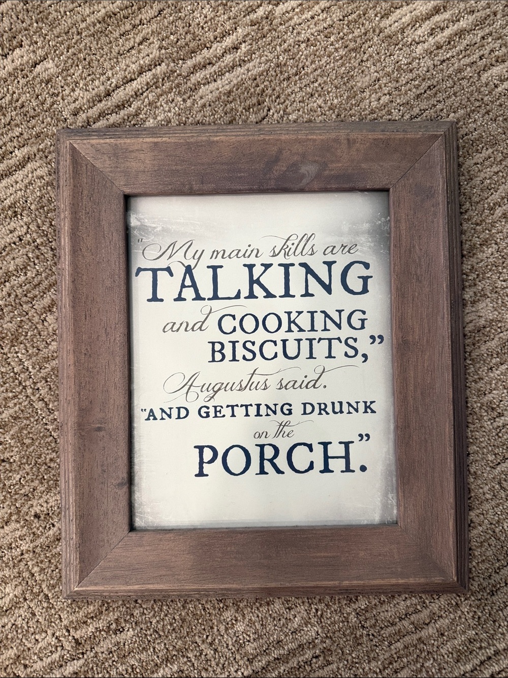 Rustic Brown Wood Frame Wall Art - Talking and Cooking Biscuits